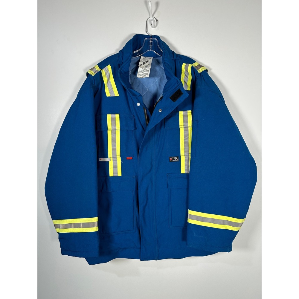 IFR Nomex‎ NSB216 Workwear Blue FR Insulated Reflective Safety Parka Jacket 2XLT
